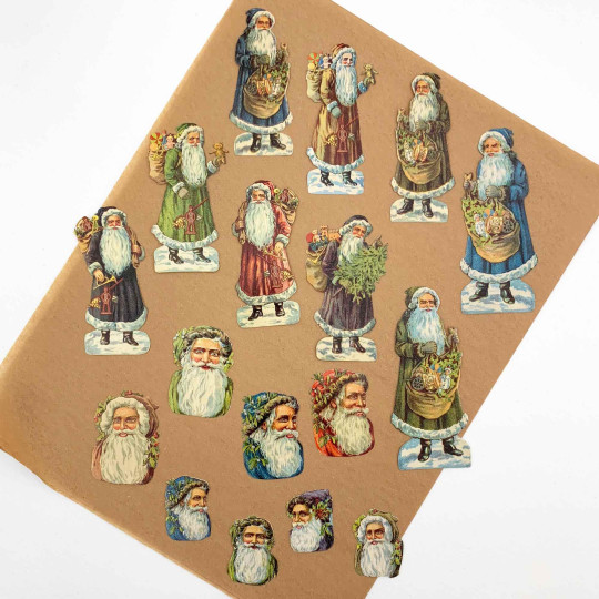 Classic Santa Loose Christmas Paper Scrap Pack